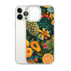 Vibrant tropical fruits like pineapples, mangoes, and papayas arranged Clear Case for iPhone®