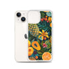 Vibrant tropical fruits like pineapples, mangoes, and papayas arranged Clear Case for iPhone®