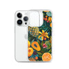 Vibrant tropical fruits like pineapples, mangoes, and papayas arranged Clear Case for iPhone®