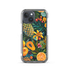 Vibrant tropical fruits like pineapples, mangoes, and papayas arranged Clear Case for iPhone®