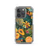 Vibrant tropical fruits like pineapples, mangoes, and papayas arranged Clear Case for iPhone®