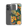 Vibrant tropical fruits like pineapples, mangoes, and papayas arranged Clear Case for iPhone®