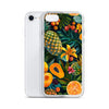 Vibrant tropical fruits like pineapples, mangoes, and papayas arranged Clear Case for iPhone®