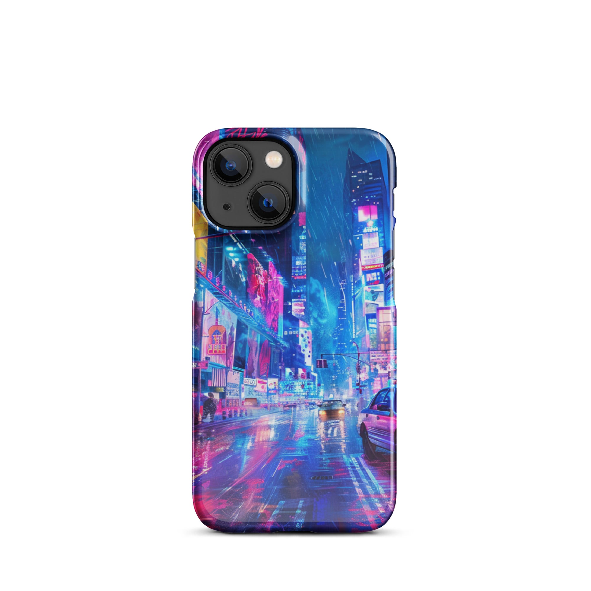 vibrant cityscape with neon lightsSnap case for iPhone